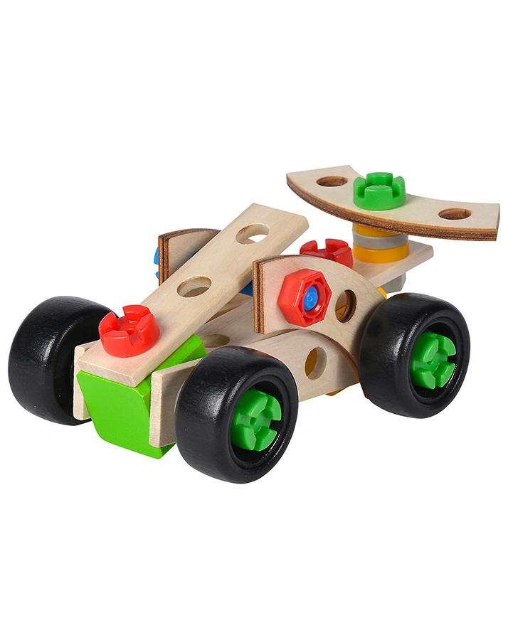 Holz-Rennauto CONSTRUCTOR 35-teilig