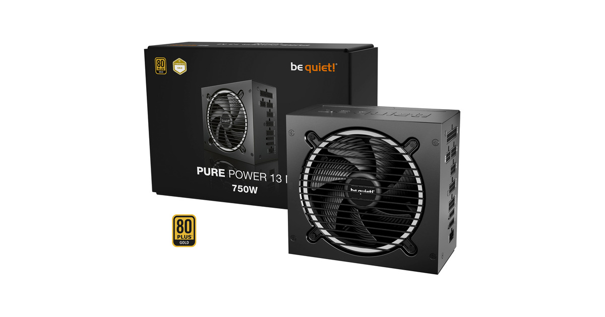 be quiet!Pure Power 13 M modulaire 750 watt voeding   (Zwart, 1x 12V-2x6, 4x PCIe)