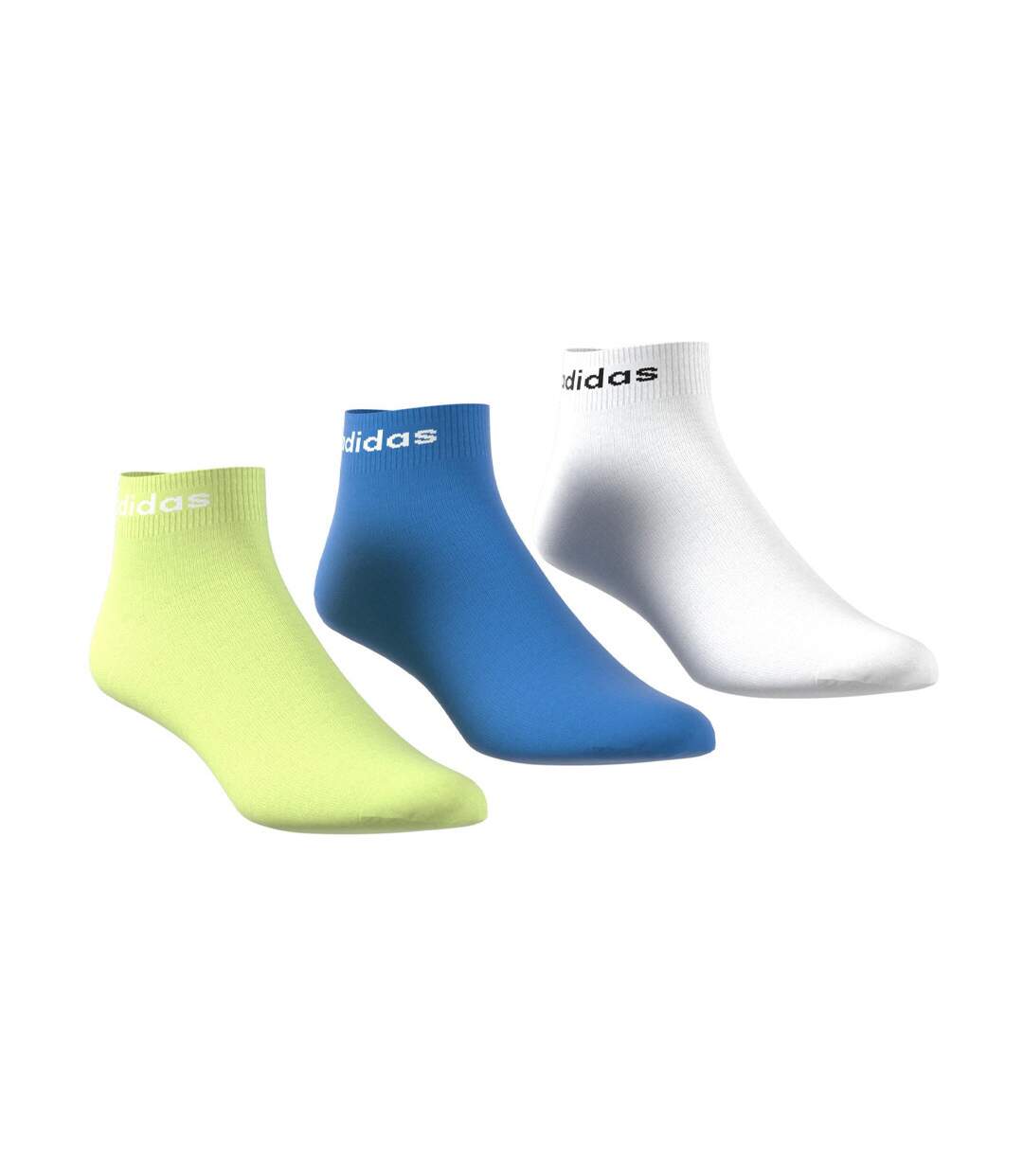 x3 Chaussettes Bleu/vertes/Blanches Mixte Adidas Ankle