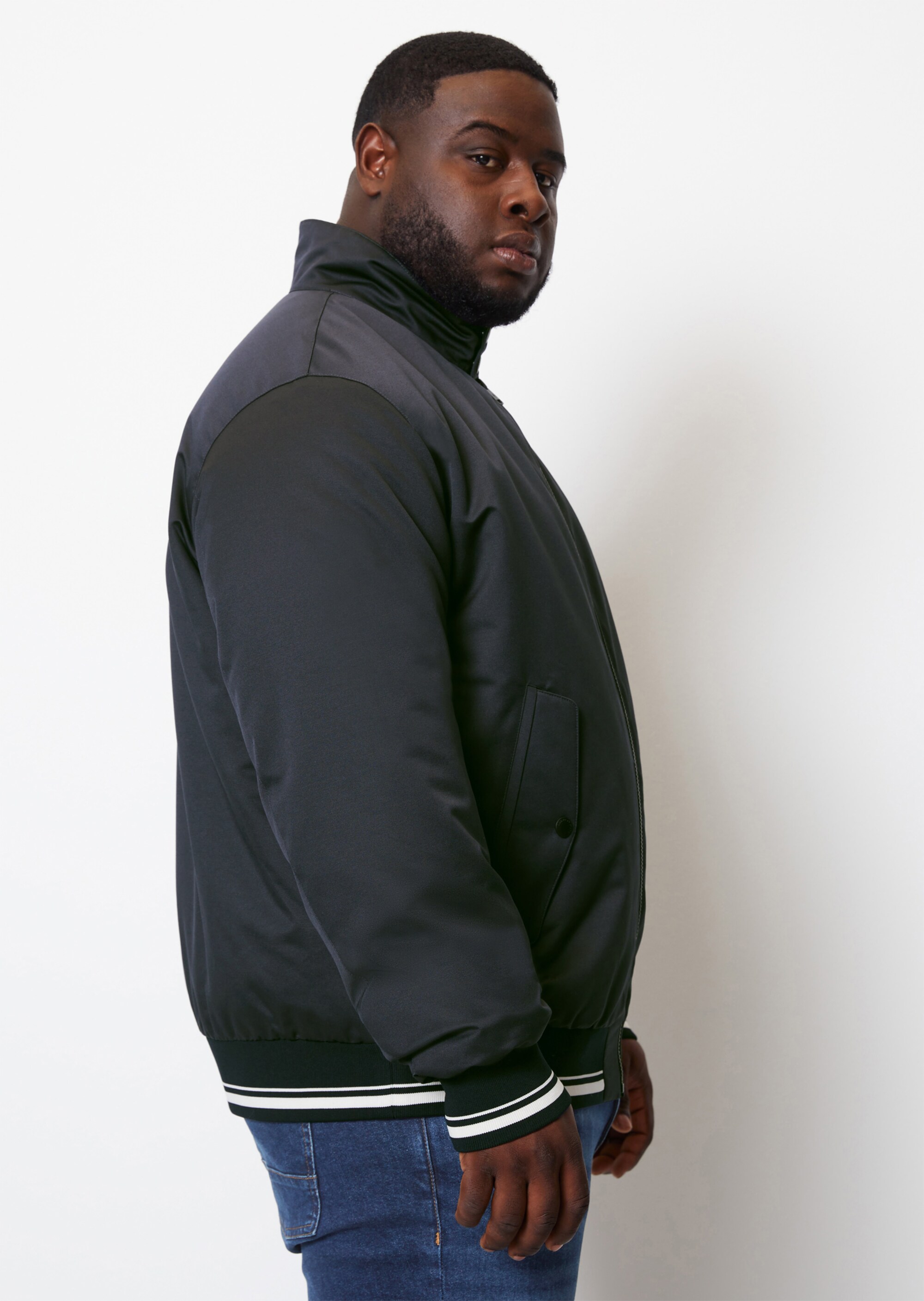 Blouson-Jacke regular mit Biker-Kragen