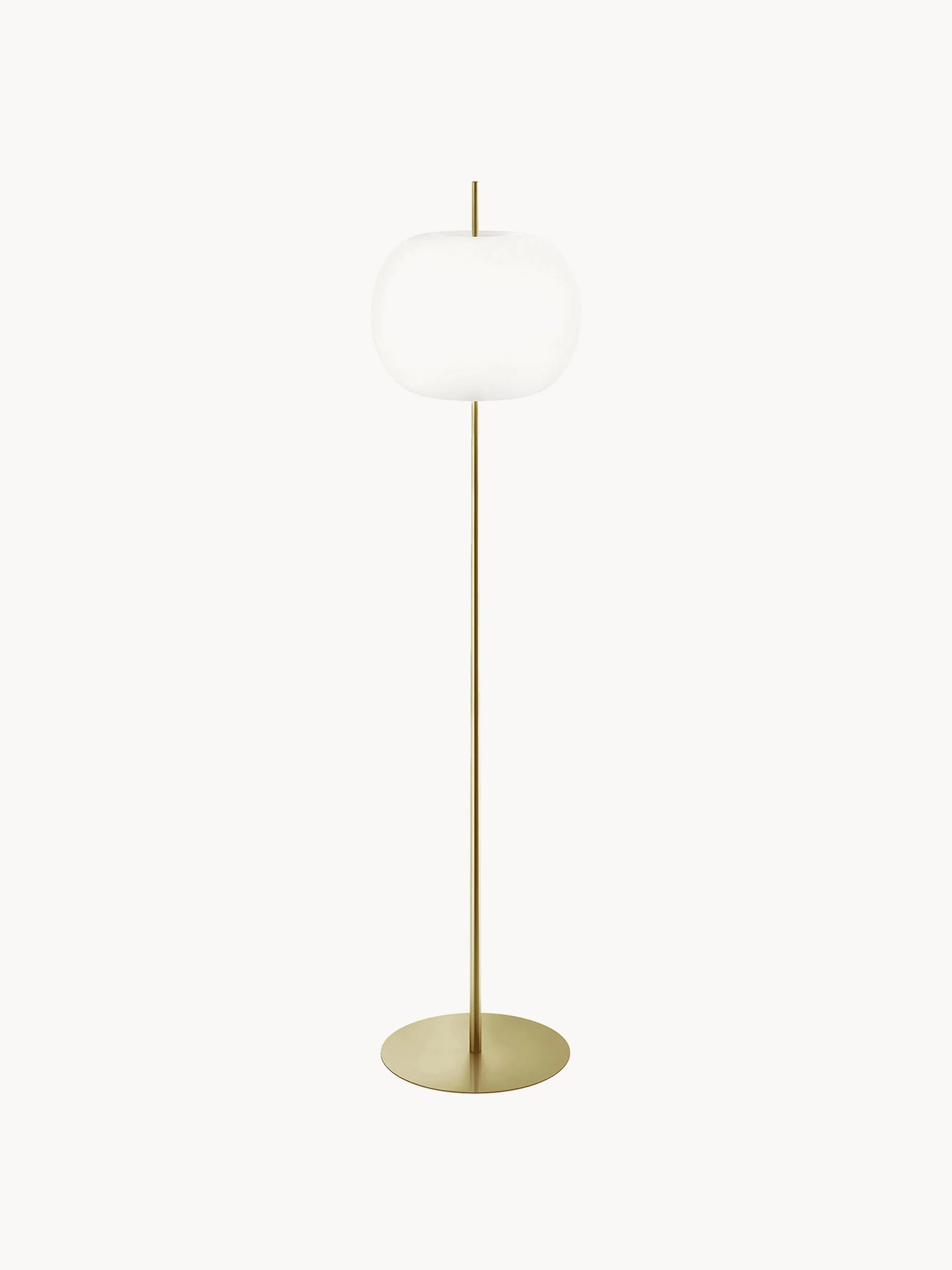 Dimbare vloerlamp Kushi, mondgeblazen