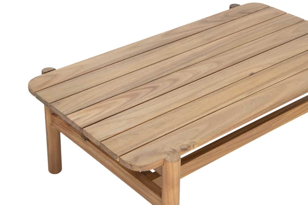 Wetterfestes Gartenlounge Set ROPE natur beige Akazienholz Aluminium inkl. Tisch Sitzpolster
