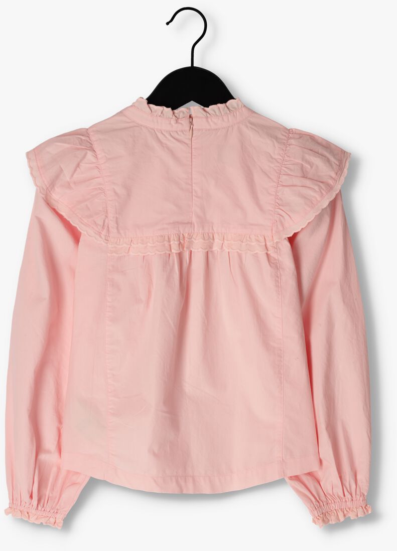SCOTCH & SODA roze scotch & soda blouse ruffle detail long sleeved crispy