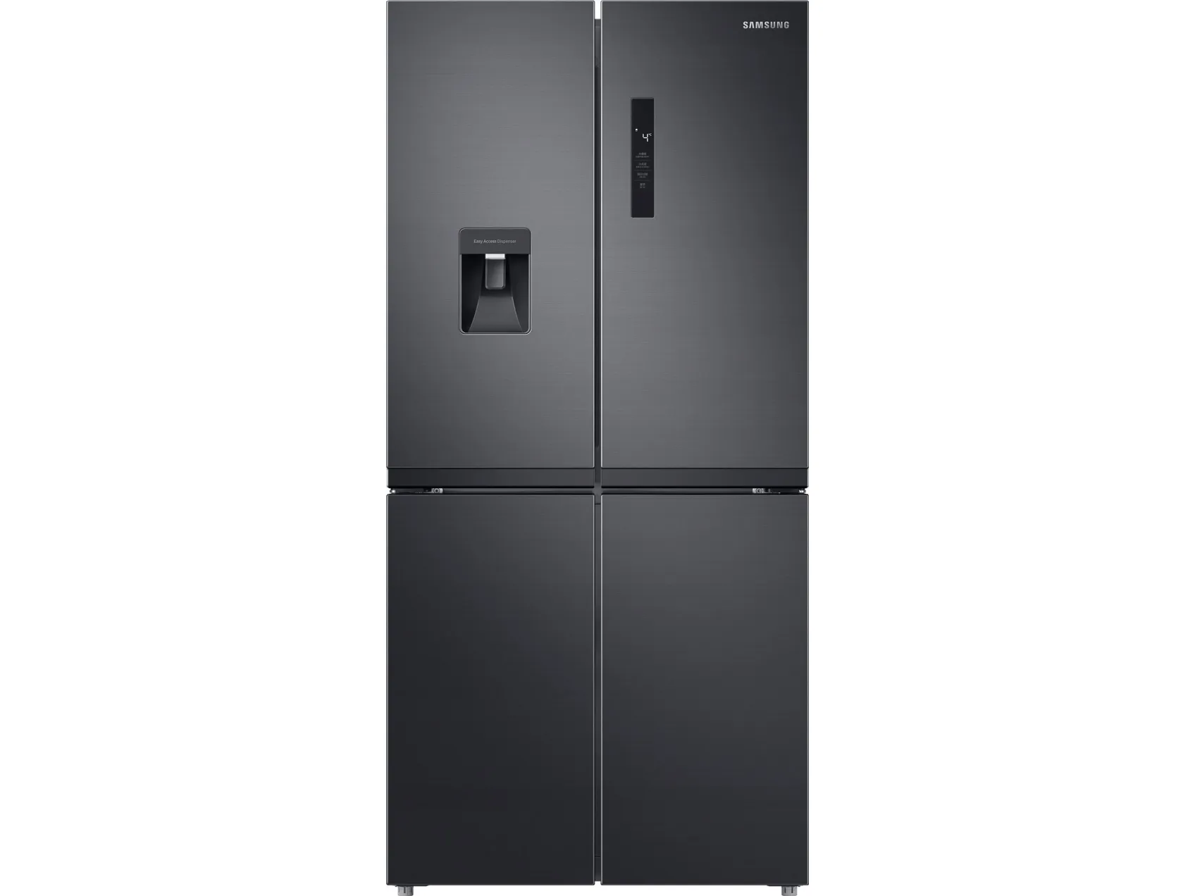 Samsung RF48A401EB4/EO, Fritstående, Fransk dør, Sort, LED, På døren, Hærdet glas