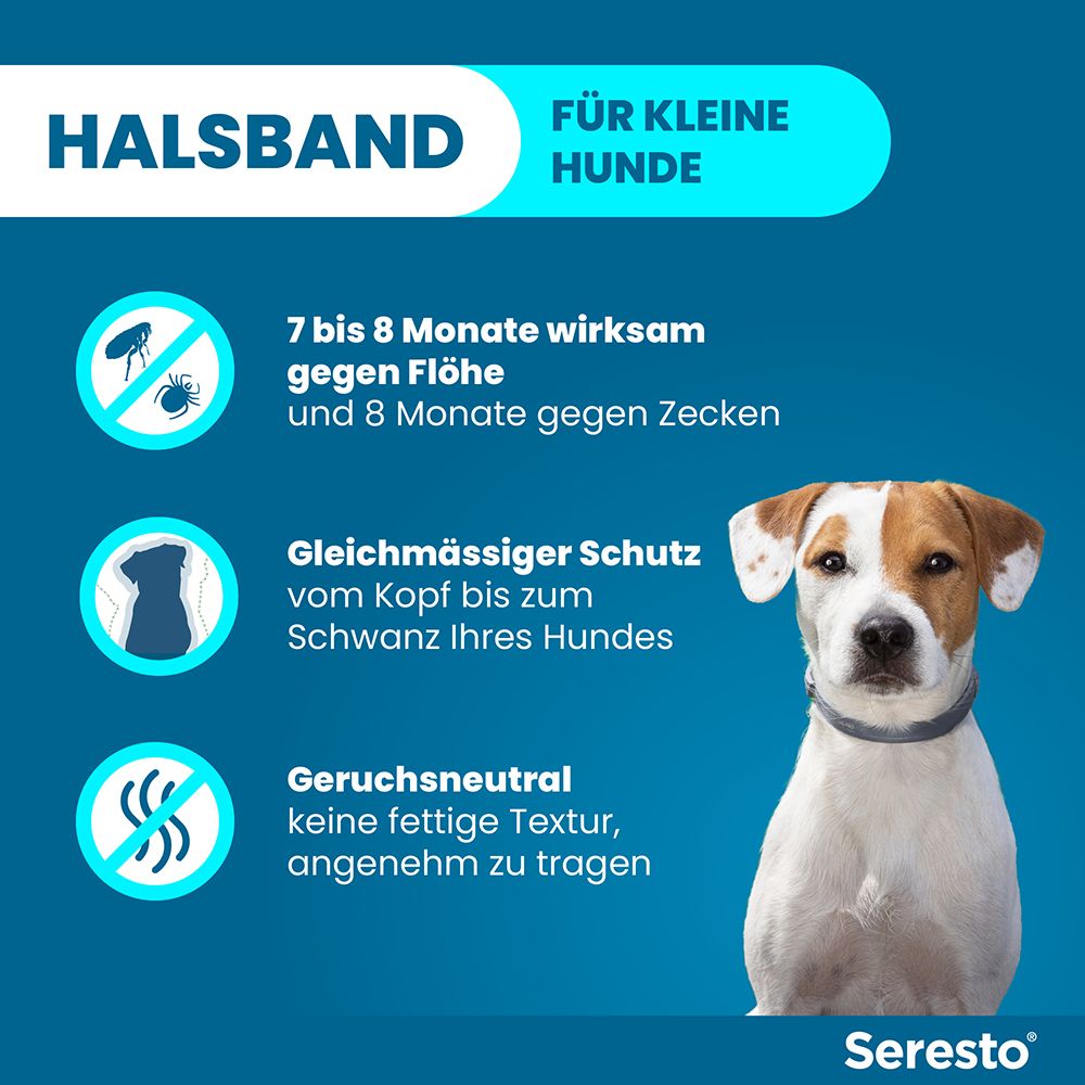 Seresto® Halsband für kleine Hunde bis 8 kg