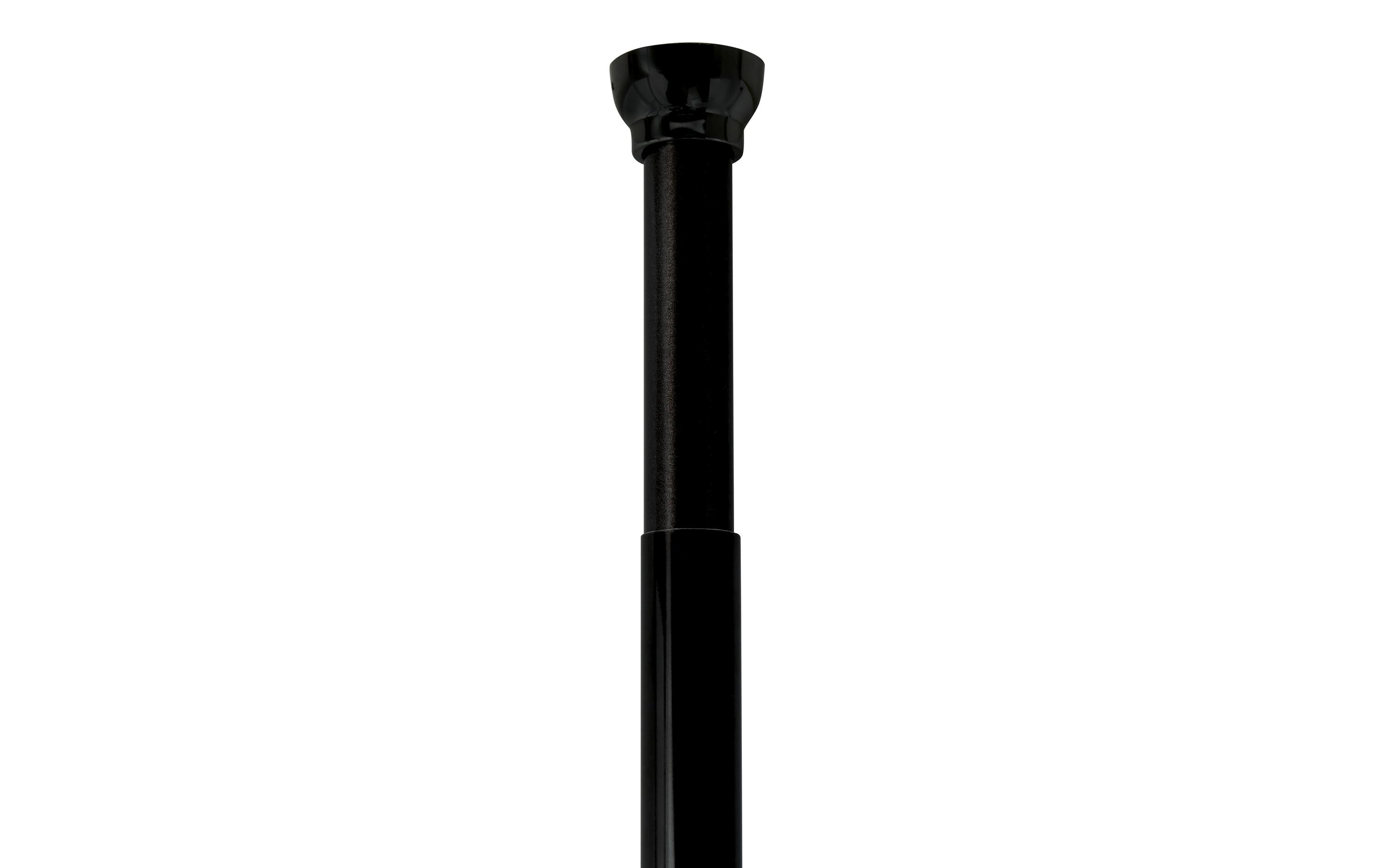 Duschvorhangstange Kreta 75/125 x 2.1 cm, Schwarz mattDuschvorhangs-Stange ohne Bohren