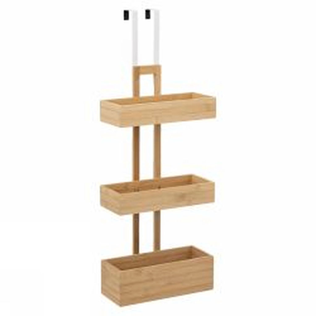 Etagère de porte à 3 niveaux bambou 28x9.5x11.5cm