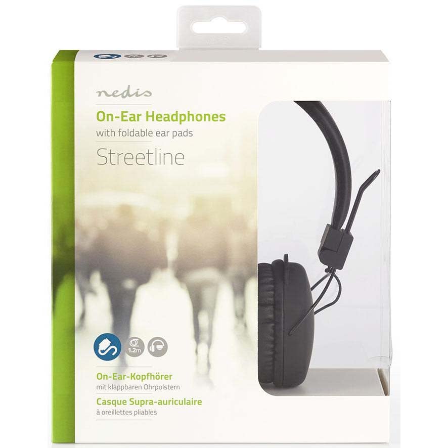 Nedis HPWD1100BK on-ear koptelefoon 3.5 mm zwart