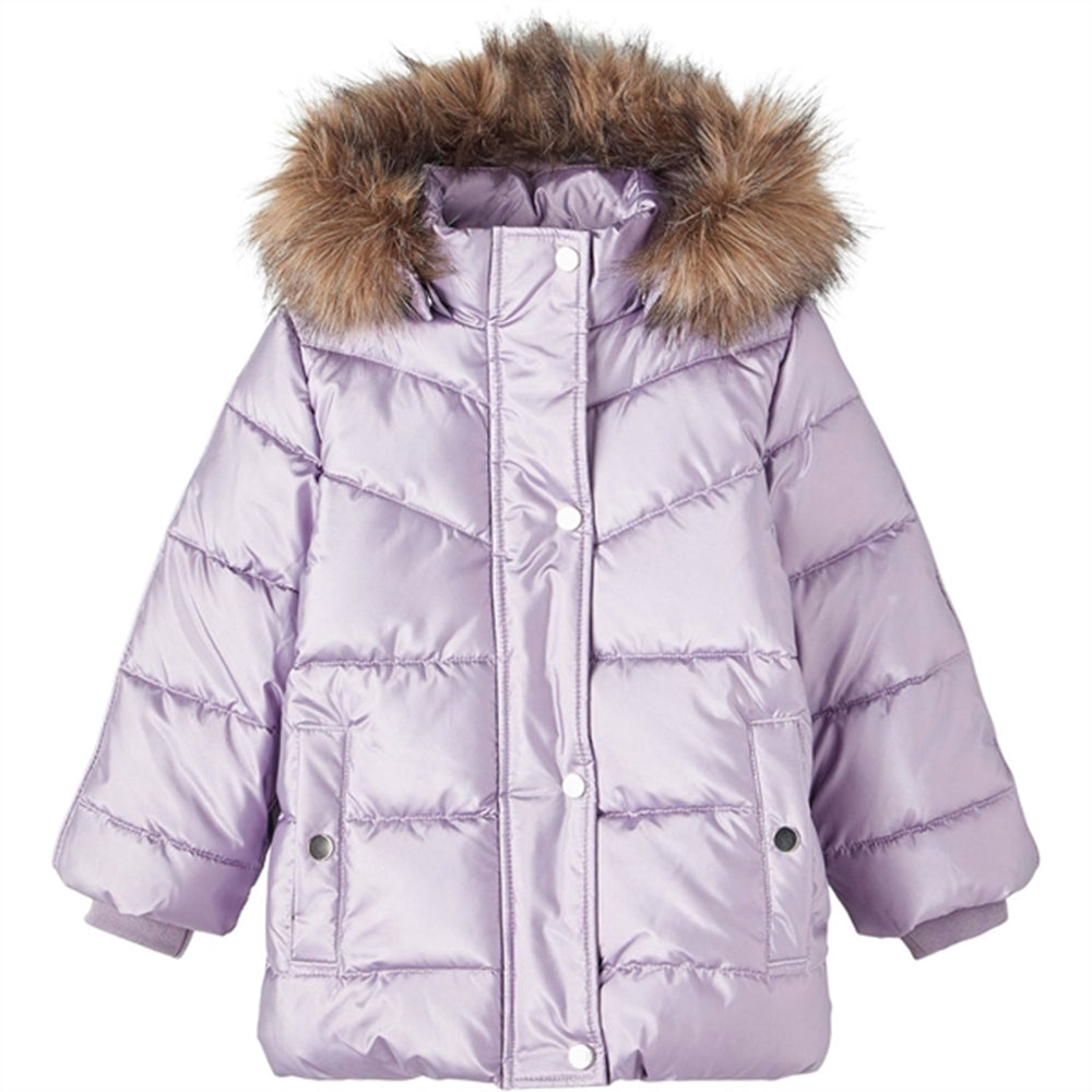 Lavender Gray Maggy Puffer Jakke - Name It