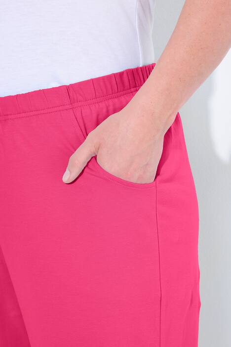 Jerseyshorts, Taschen, Elastikbund, magentapink