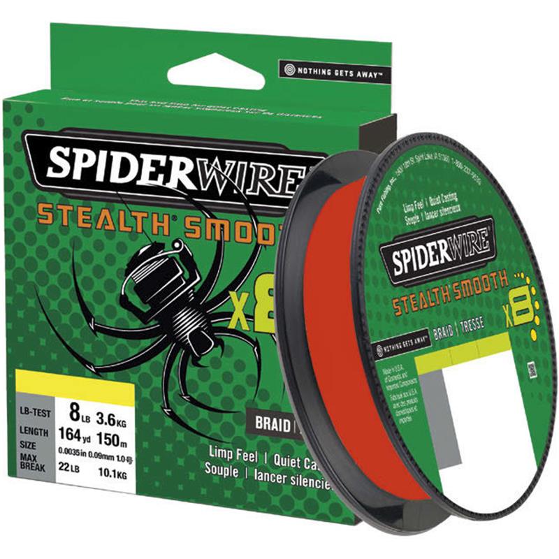 Tresse Spiderwire Stealth Smooth 8 - Rouge - 300M