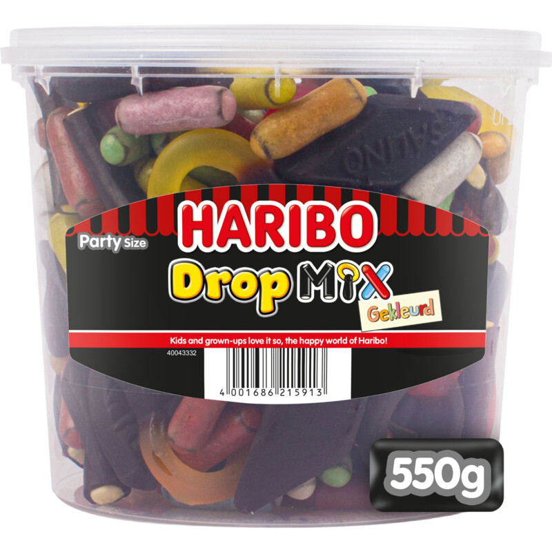 Haribo Dropmix gekleurd