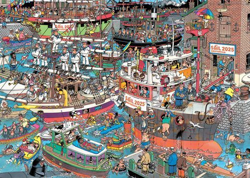 Jan van Haasteren - Stap aan boord - 10e editie SAIL Amsterdam - Legpuzzel - 1000 stukjes