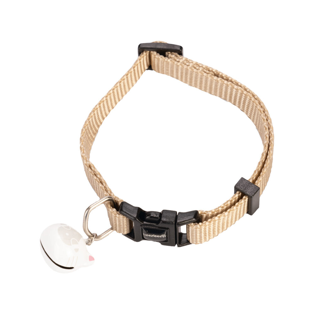 Beeztees Nylon kattenhalsband Uni - Beige