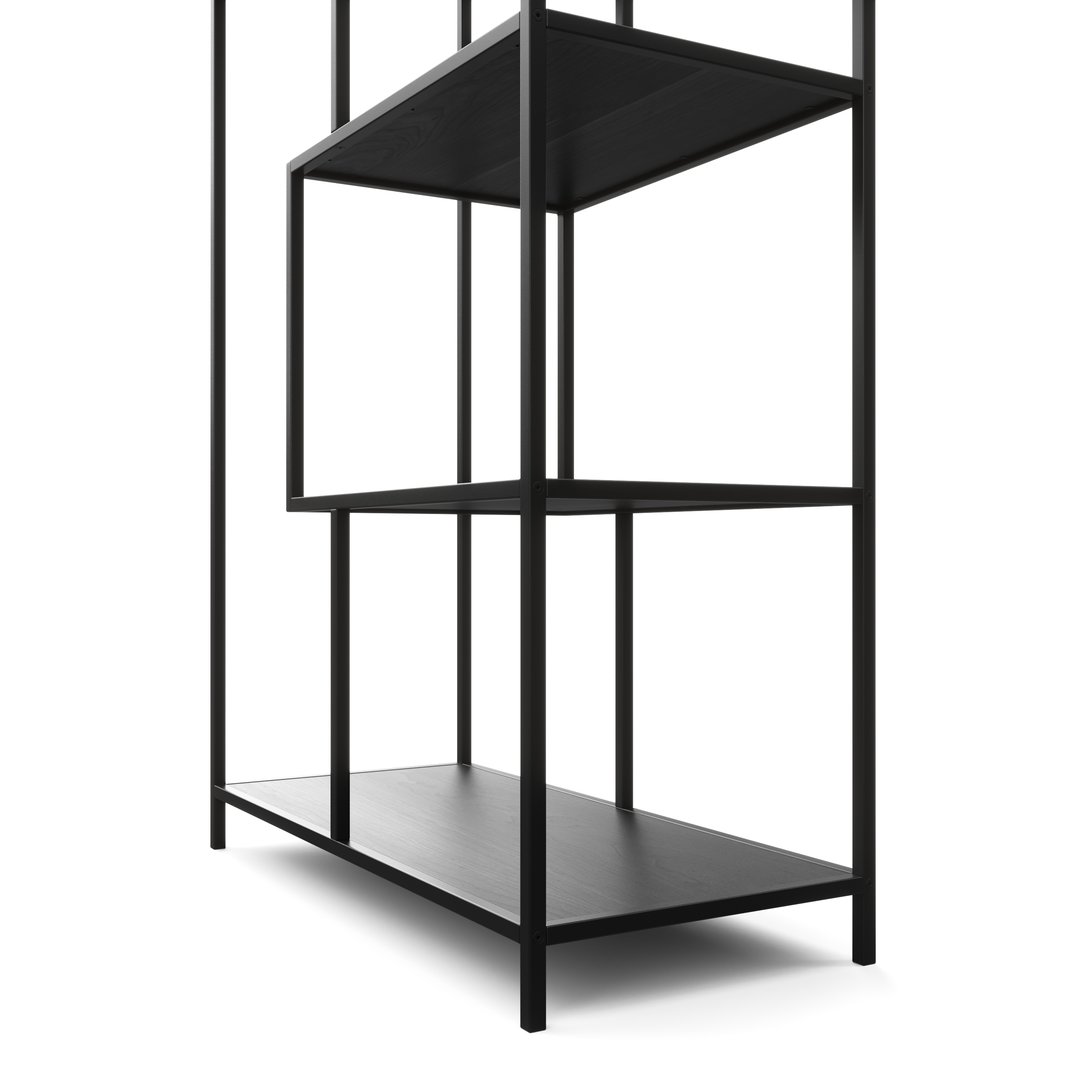 Bücherregal SEAFORD 77 x 185 cm schwarz