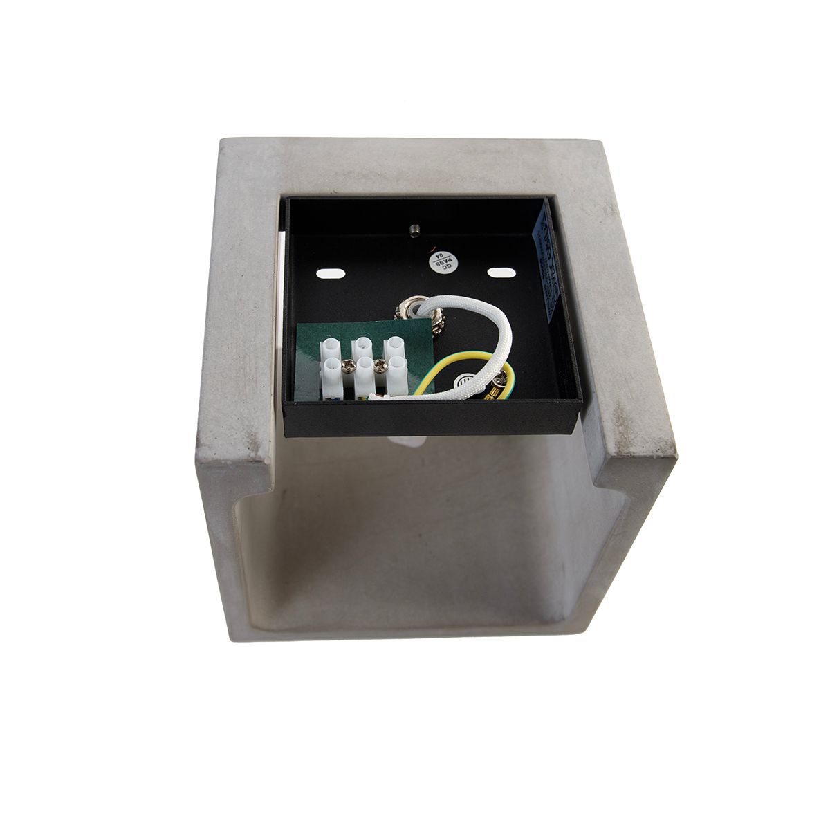 Landelijke vierkante wandlamp beton - Alban
