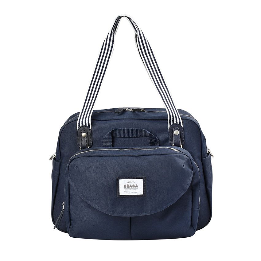 Sac à langer Genève II - Bleu Marine - Ecru