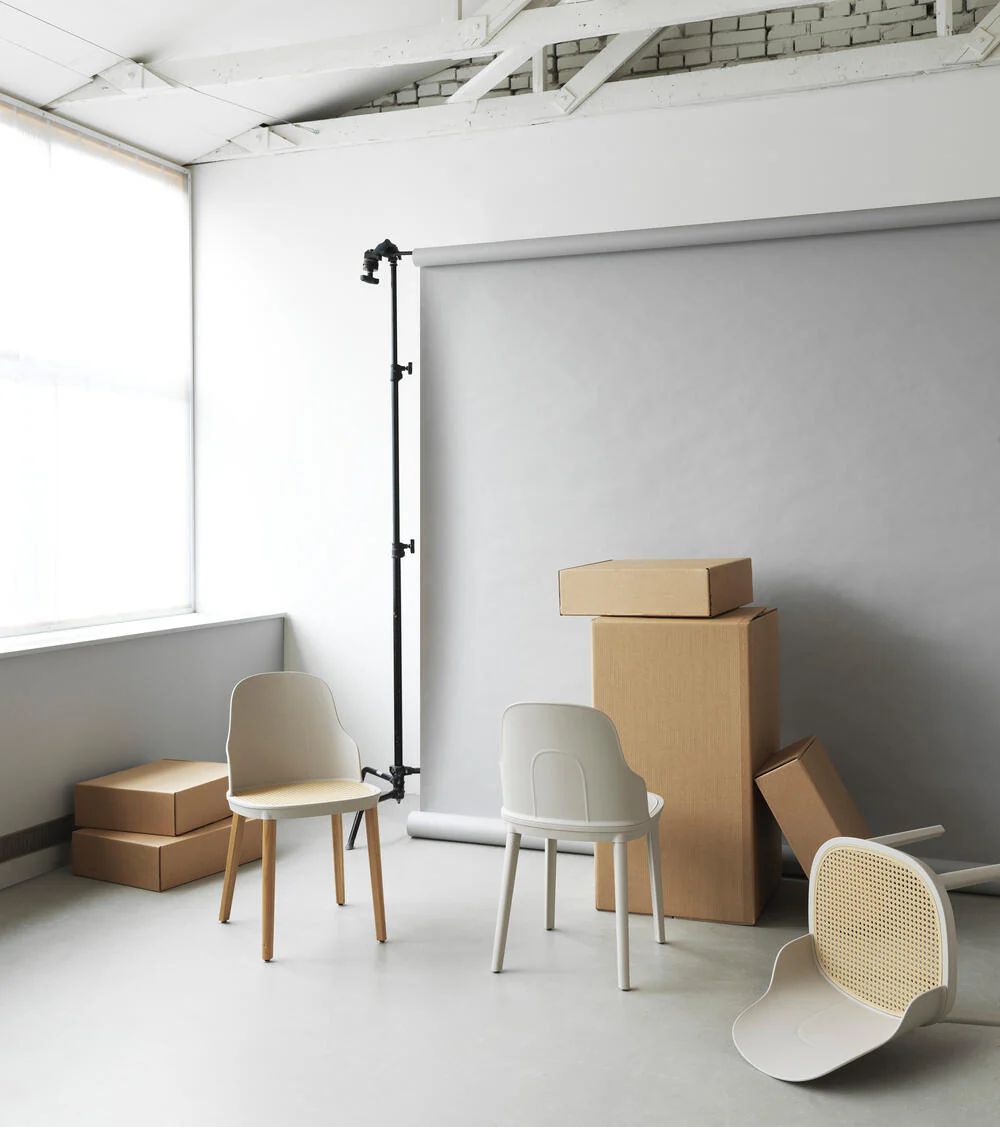 Normann Copenhagen  Allez stol, fletsæde - Warm grey /egetræ