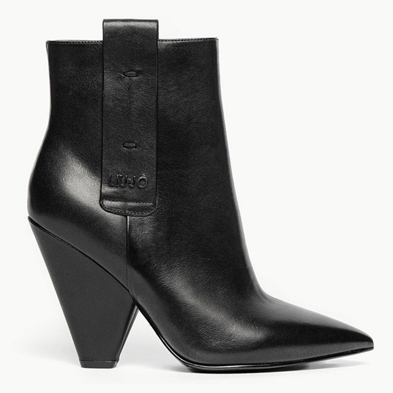 Liu-Jo Bottes en Cuir Guenda noires - Talon 10 cm