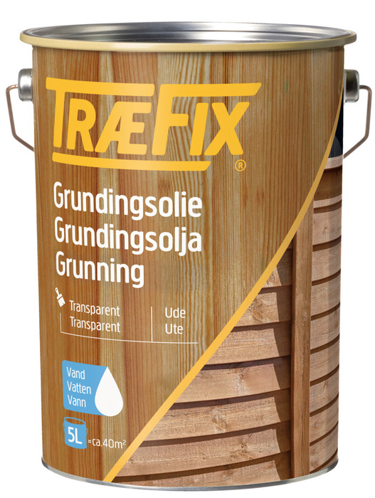 Træfix transparent grundingsolie vandbaseret 5 liter