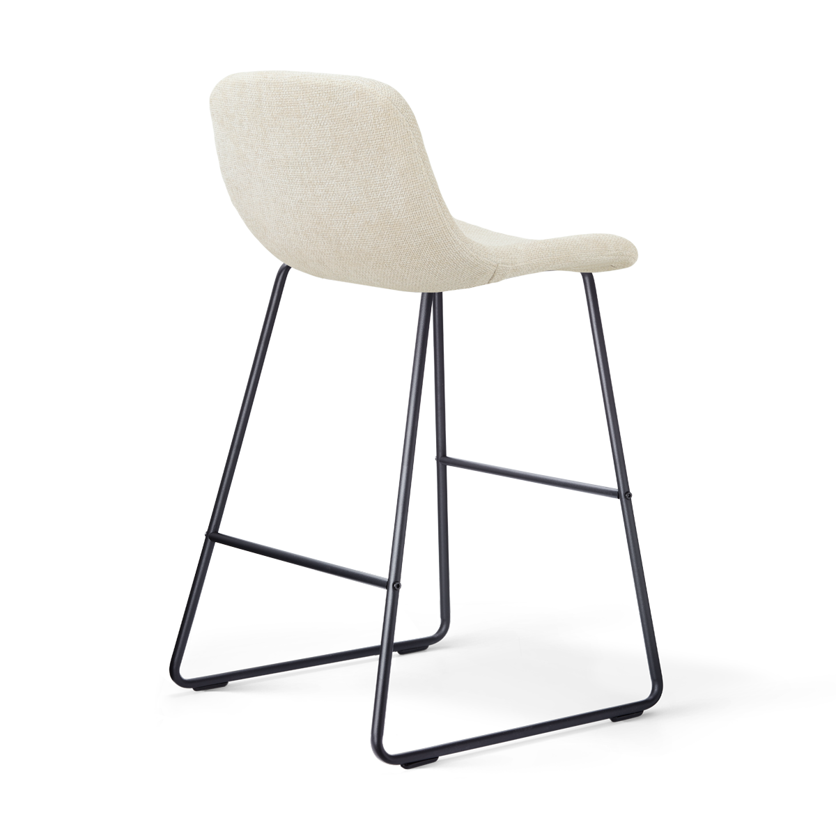 Barkruk Nino-Mats zwart onderstel cottonbeige 65 cm