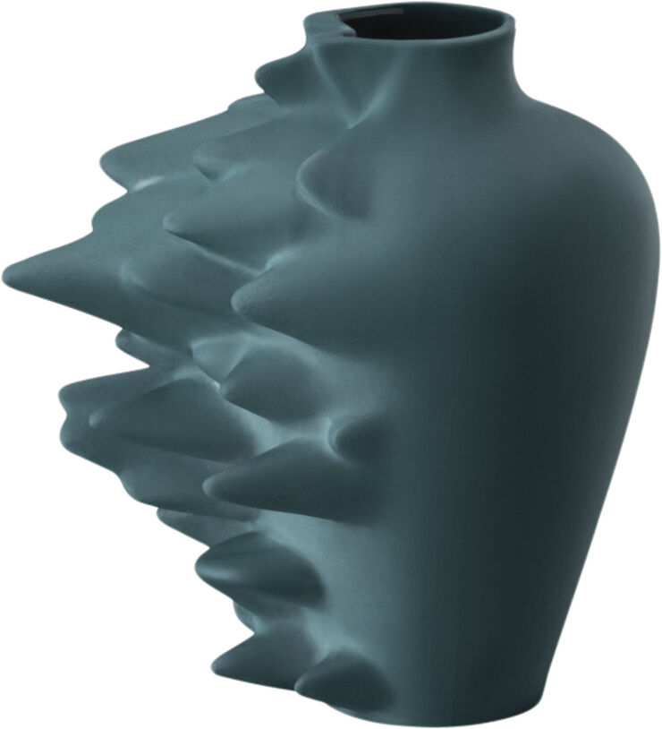 Rosenthal Vase 10cm, Abyss, Fast Petrol