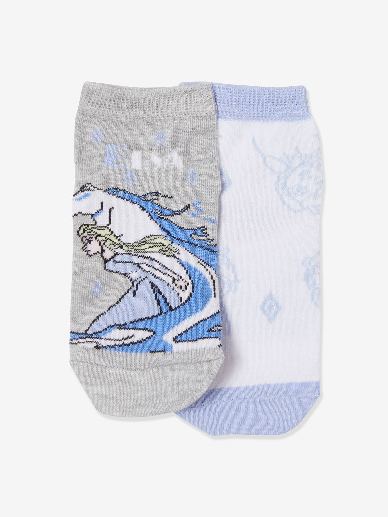 Pacote com 2 pares de meias lisas cinza claro DS Frozen 2®
