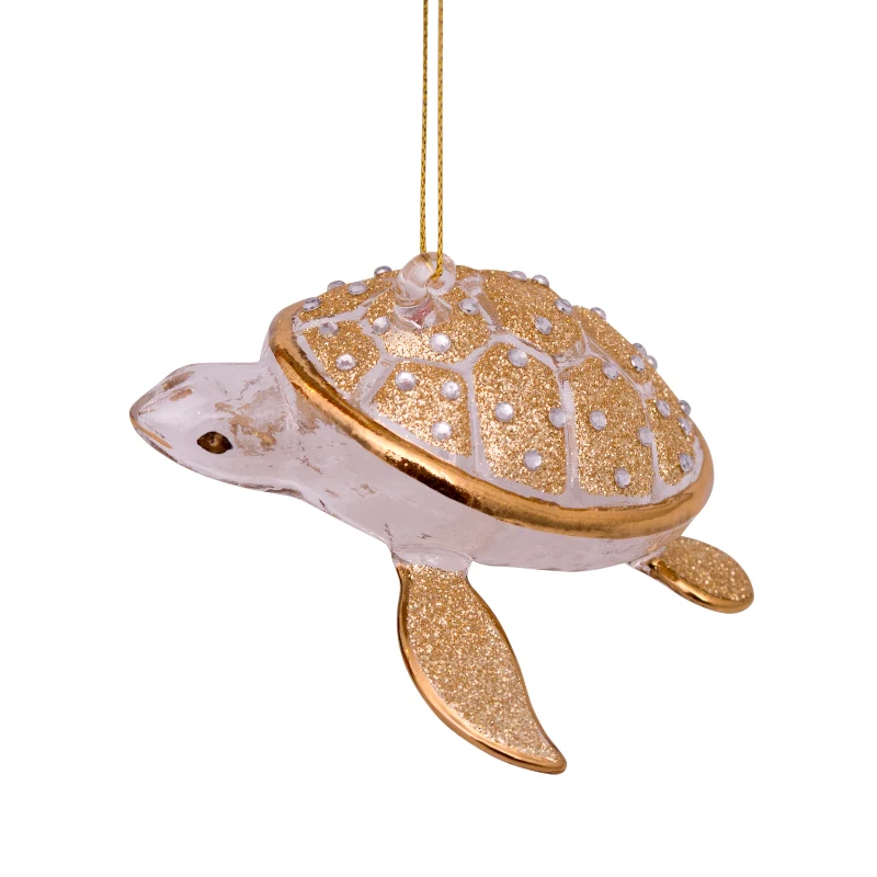 Vondels  Skildpadde med sten juleophæng - H7 cm.