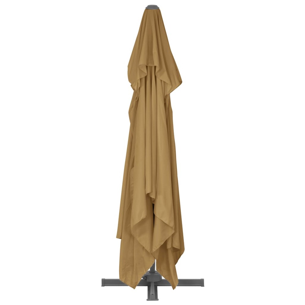 Parasol mobilier de jardin avec base portable 4 x 3 m taupe