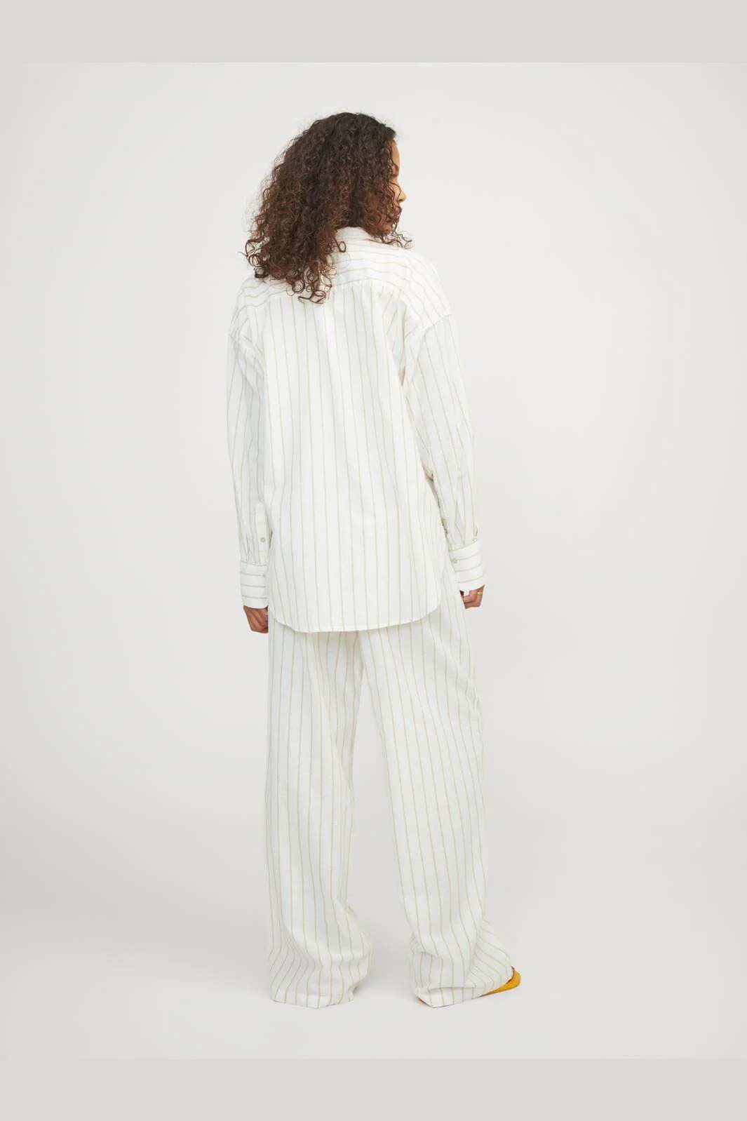Jjxx Jxjamie Ls Rlx Linen Blend Shirt Sn 4468474 blanc de blanc cornstalk