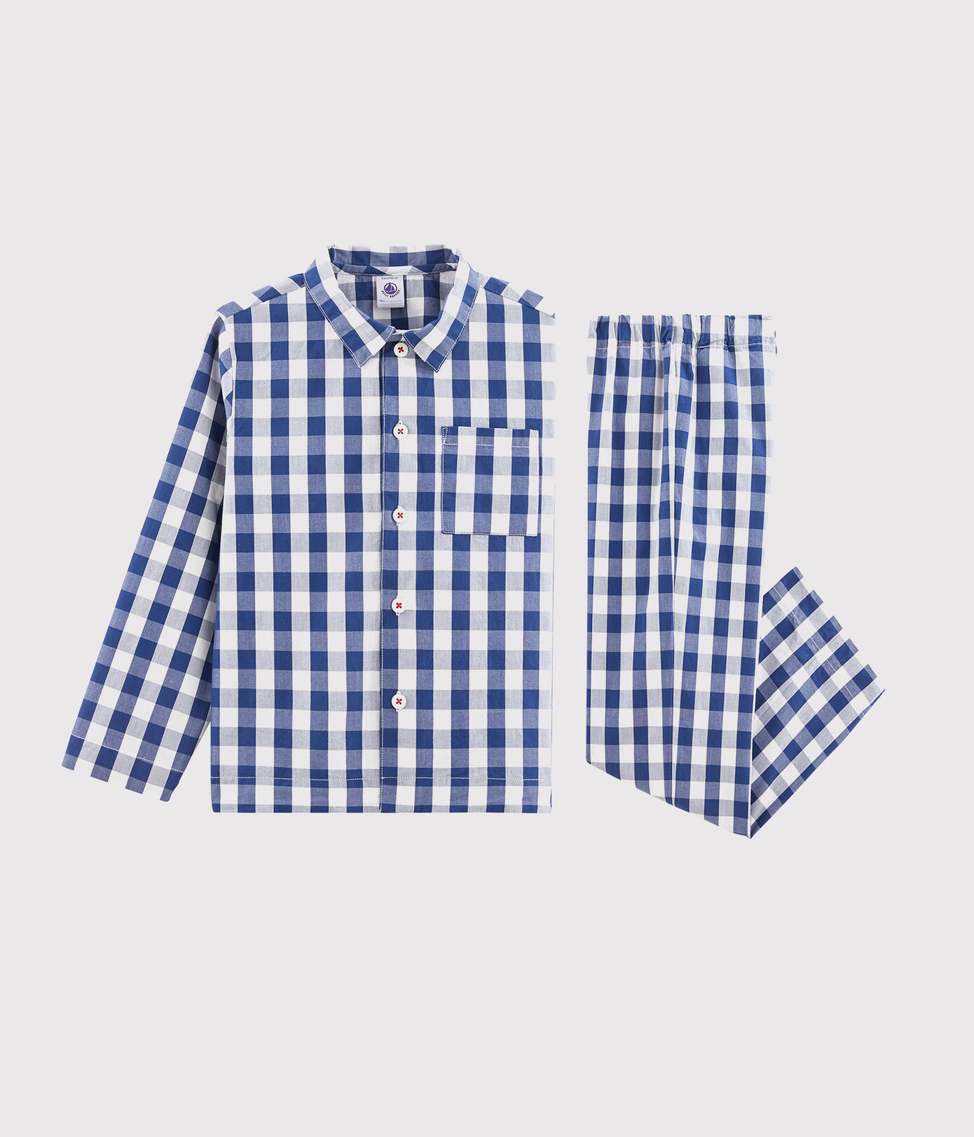 Pyjama à carreaux petit garçon en twill
