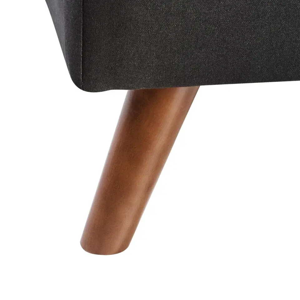 RONNE - Slaapbank 3-zits - Zwart - Polyester