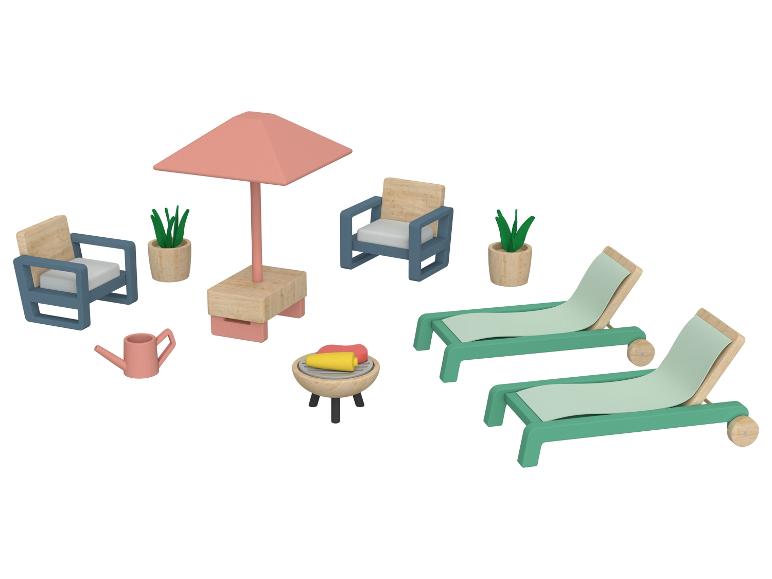 Houten poppenhuis-accessoires