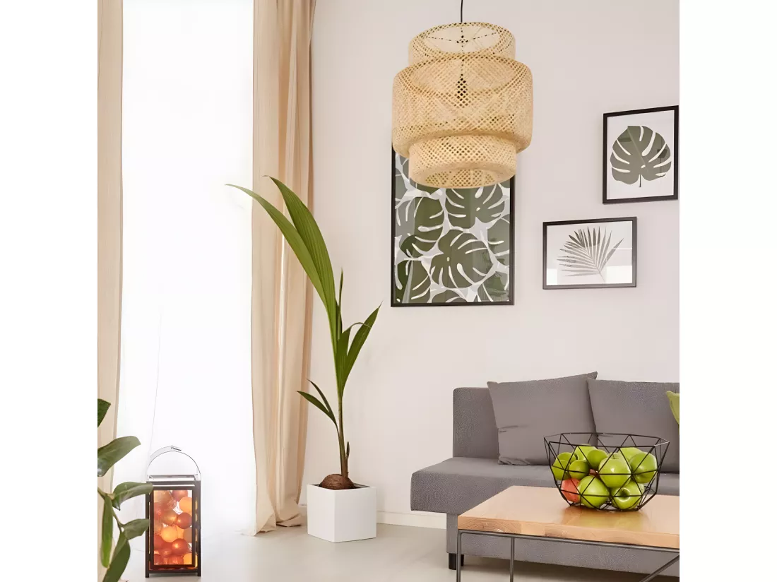 Suspension en bambou créatives,d35cm x h35cm