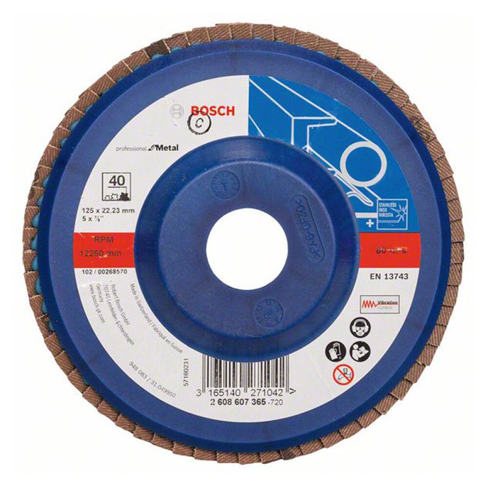 LAMELLSKIVE 125 K40 RAK BOSCH 22,2MM