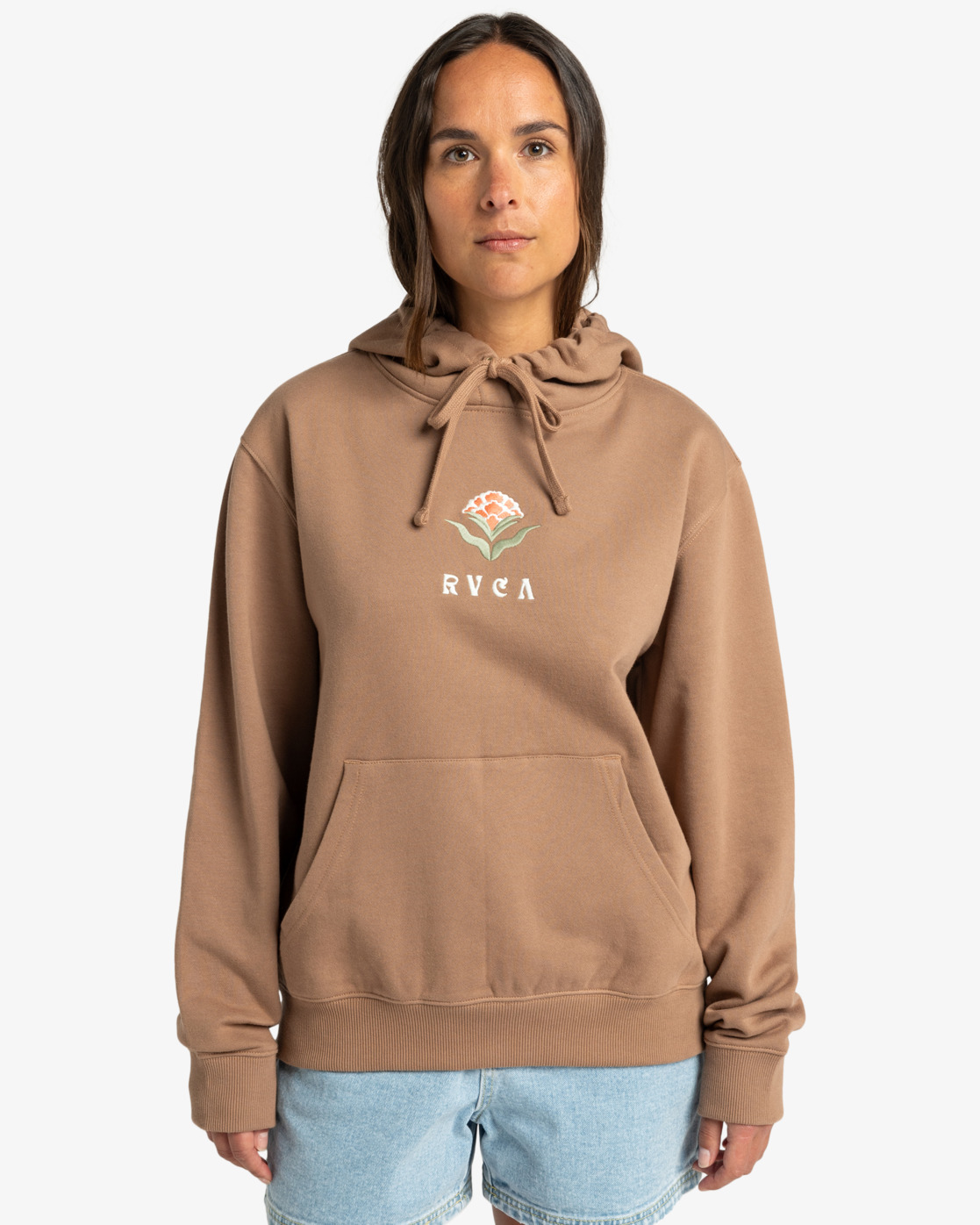 Rvca Moon And Stars Hoodie Sonora Brown