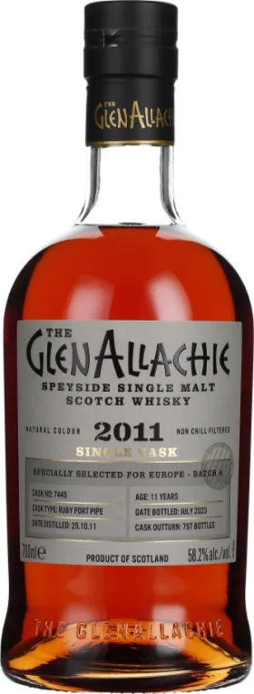 GLENALLACHIE 11 YEARS 2011 PORT PIPE 70CL