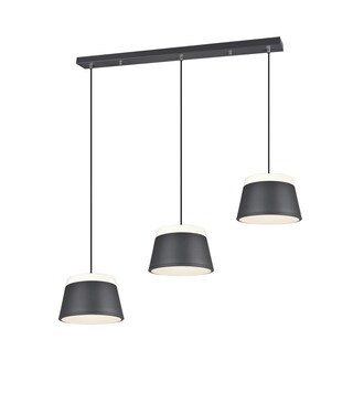 Baroness Pendelleuchte grau 308900642, B/H/T: 105 / 150 / 25 cm, Metall