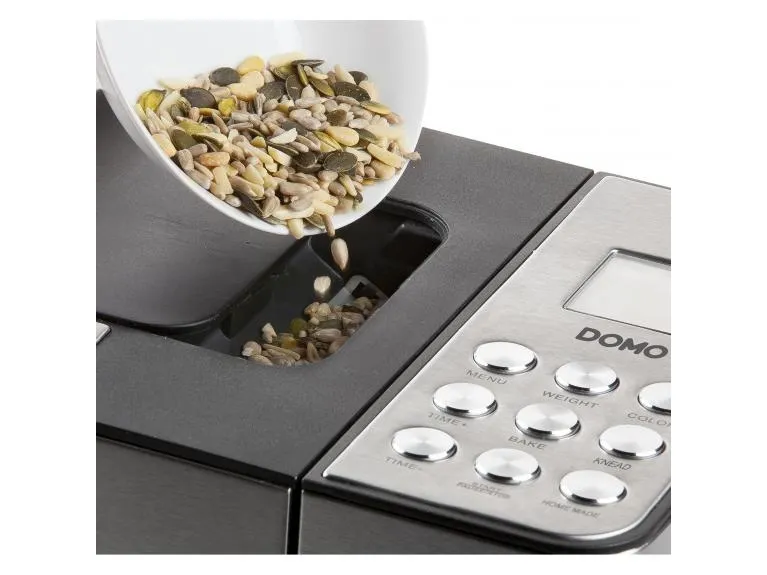 Domo B3971, 1 kg, Forsinket start-timer, Visningsvindue, Variabel skorpe bruning kontrol, Holde varm funktion, Rustfrit stål