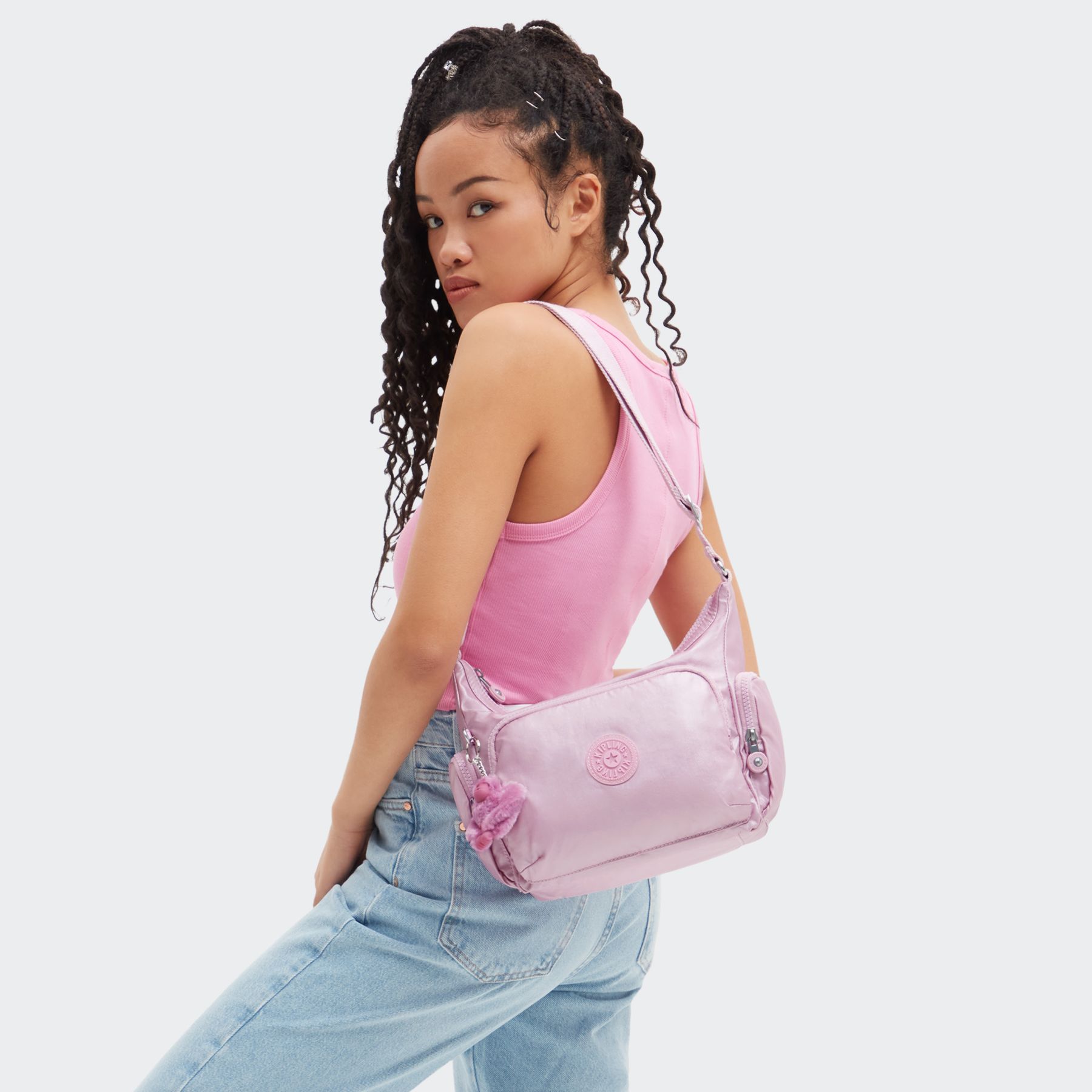 GABB S Sac à bandoulière de taille moyenne avec bandoulière réglable - Metallic Lilac