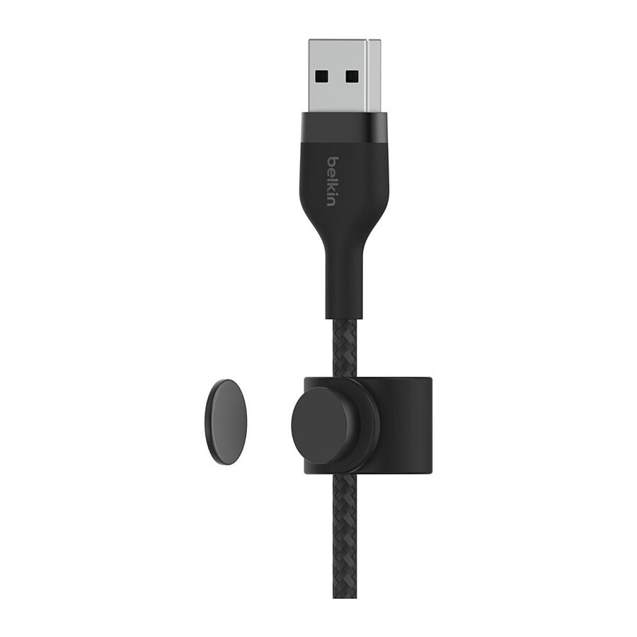 Belkin Boost Charge Pro Flex Câble silicone tressé USB-A vers Lightning (noir) - 2 m
