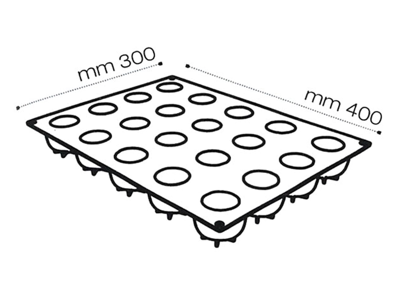 Moule silicone Pavoflex - 20 mandarines - 40 x 30 cm - Pavoni