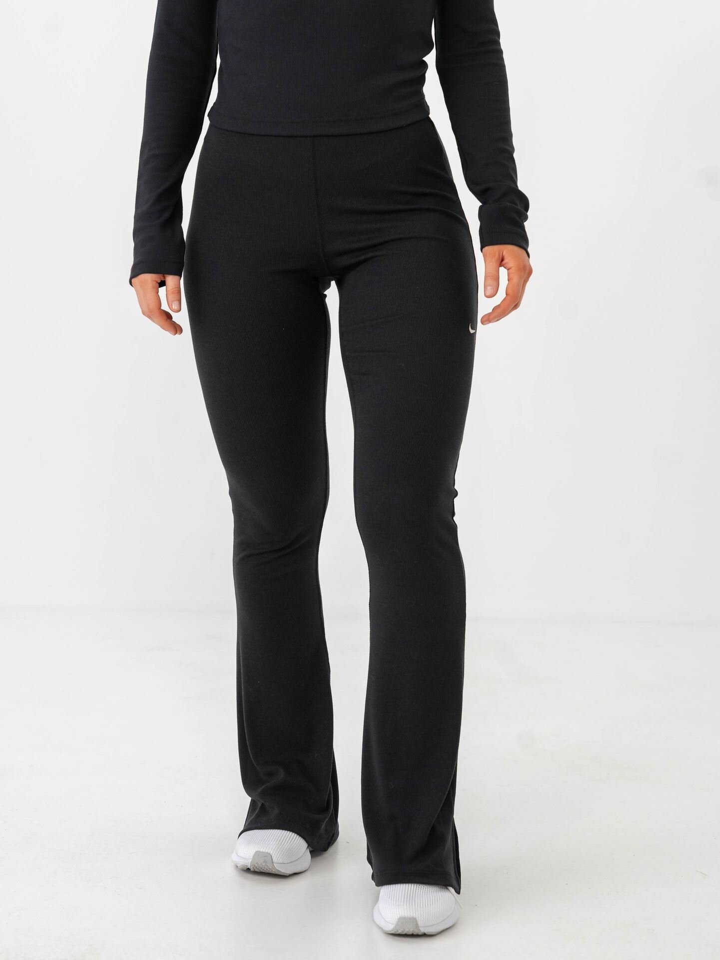 Sportswear Chill Knit Mini-Rib Mid-Rise Flared Tights