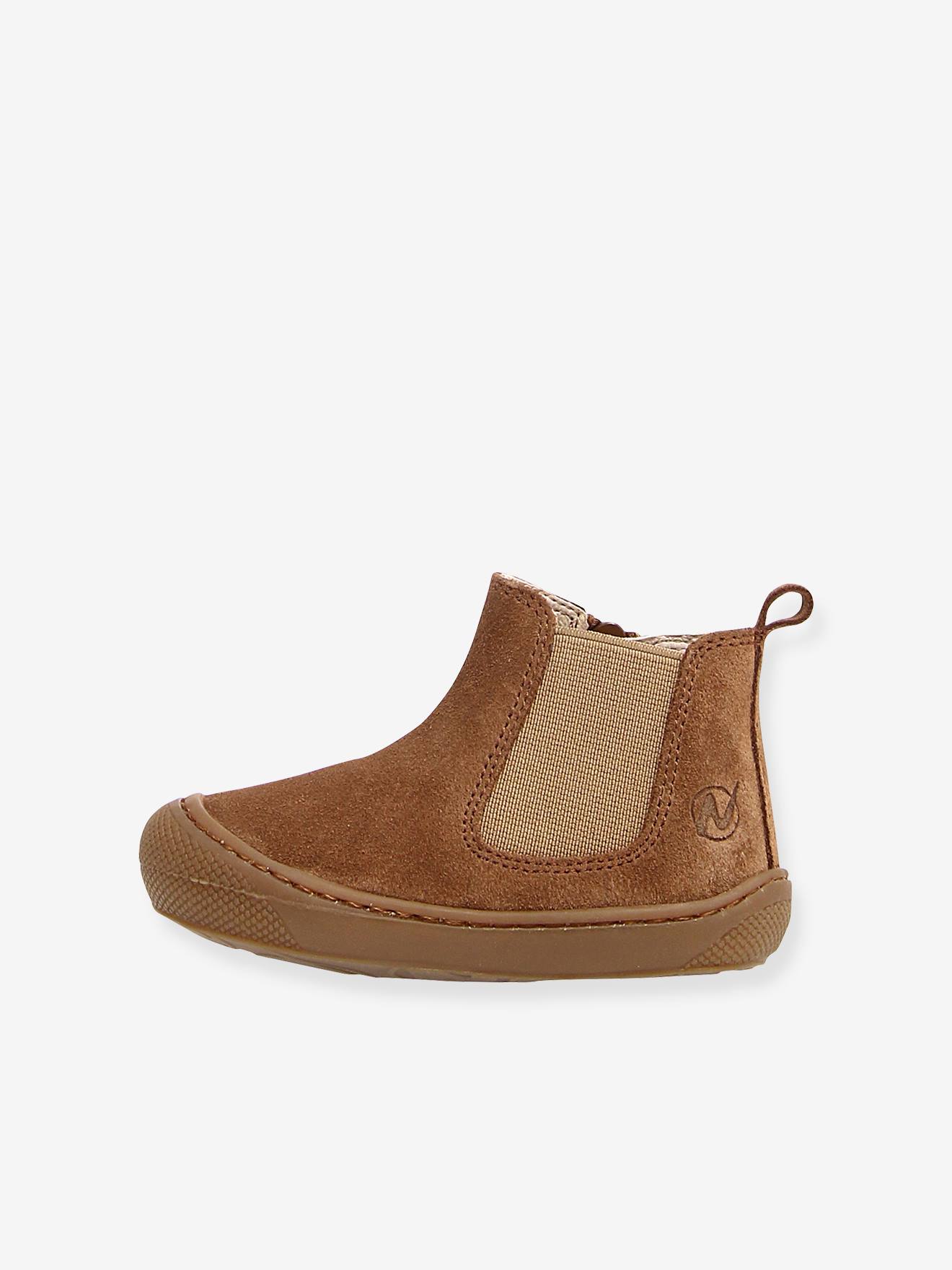 Botas Chelsea Sally NATURINO® First Steps, cor Ouro Bebê