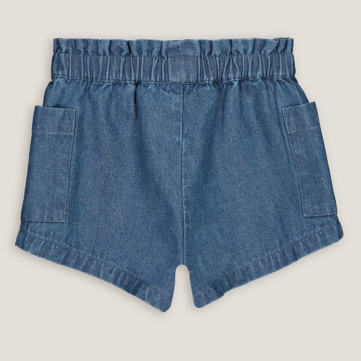 COLEÇÕES LA REDOUTE<br>Shorts paper bag em denim claro