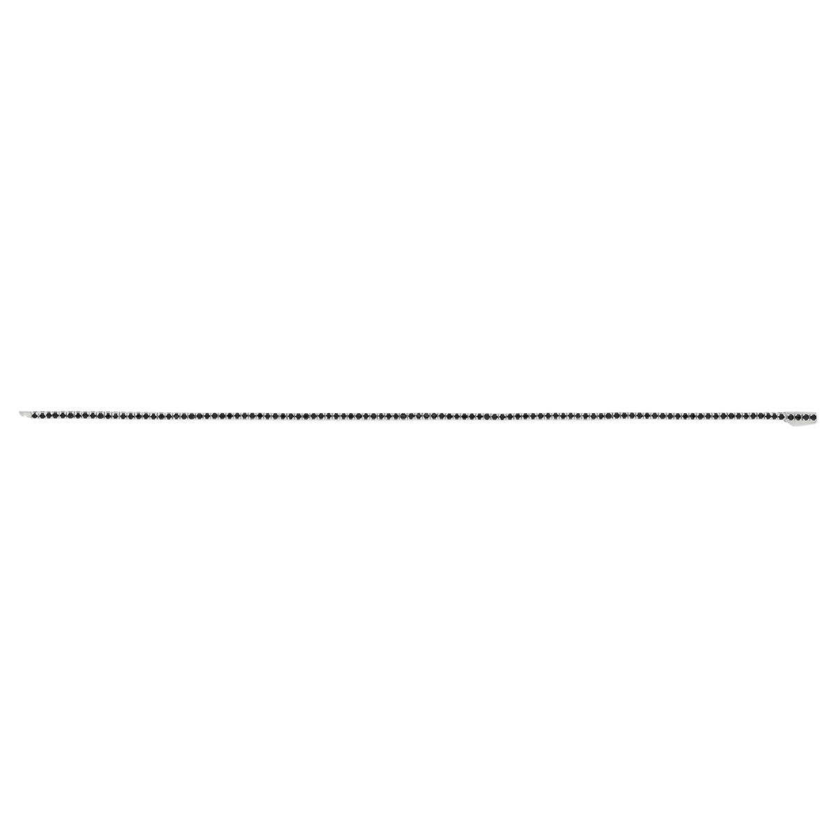 Bracelet argent 925 spinelles noires 21cm