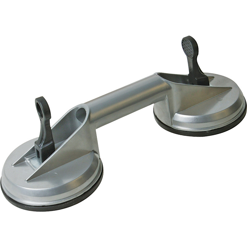 Aluminium glasdrager dubbel