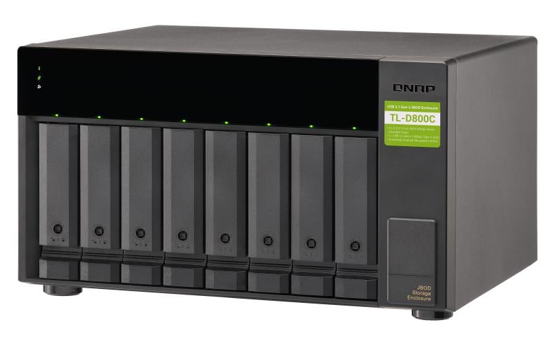 NAS-Erweiterungsgehäuse 8-bay Erweiterungseinheit<br>USB 3.2 Gen 2 Typ-C JBOD-Speichergehäuse mit hoher Kapazität