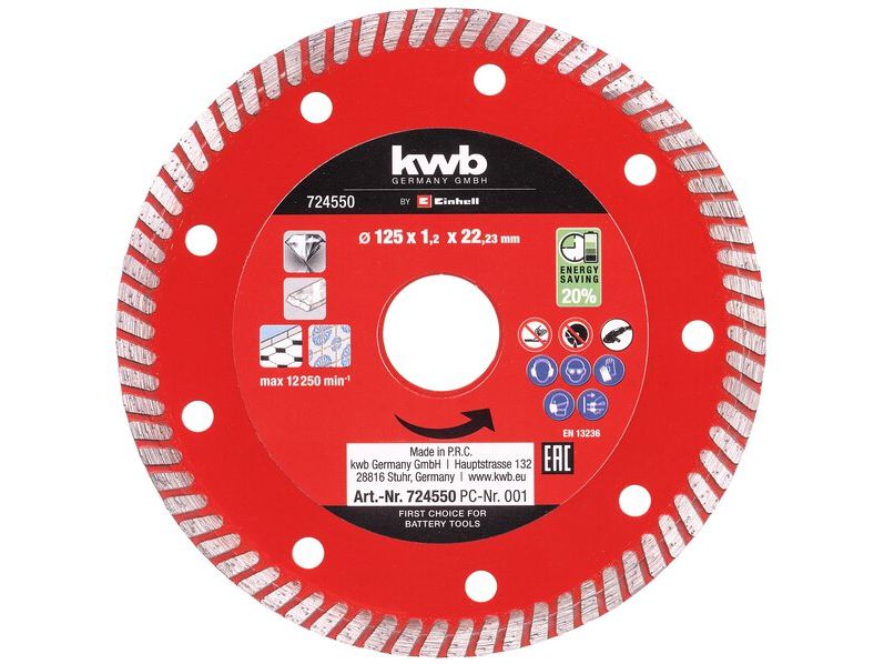 Einhell Trennscheibe Diamant dünn 125 x 1.4 Winkelschleifer-Zubehör
