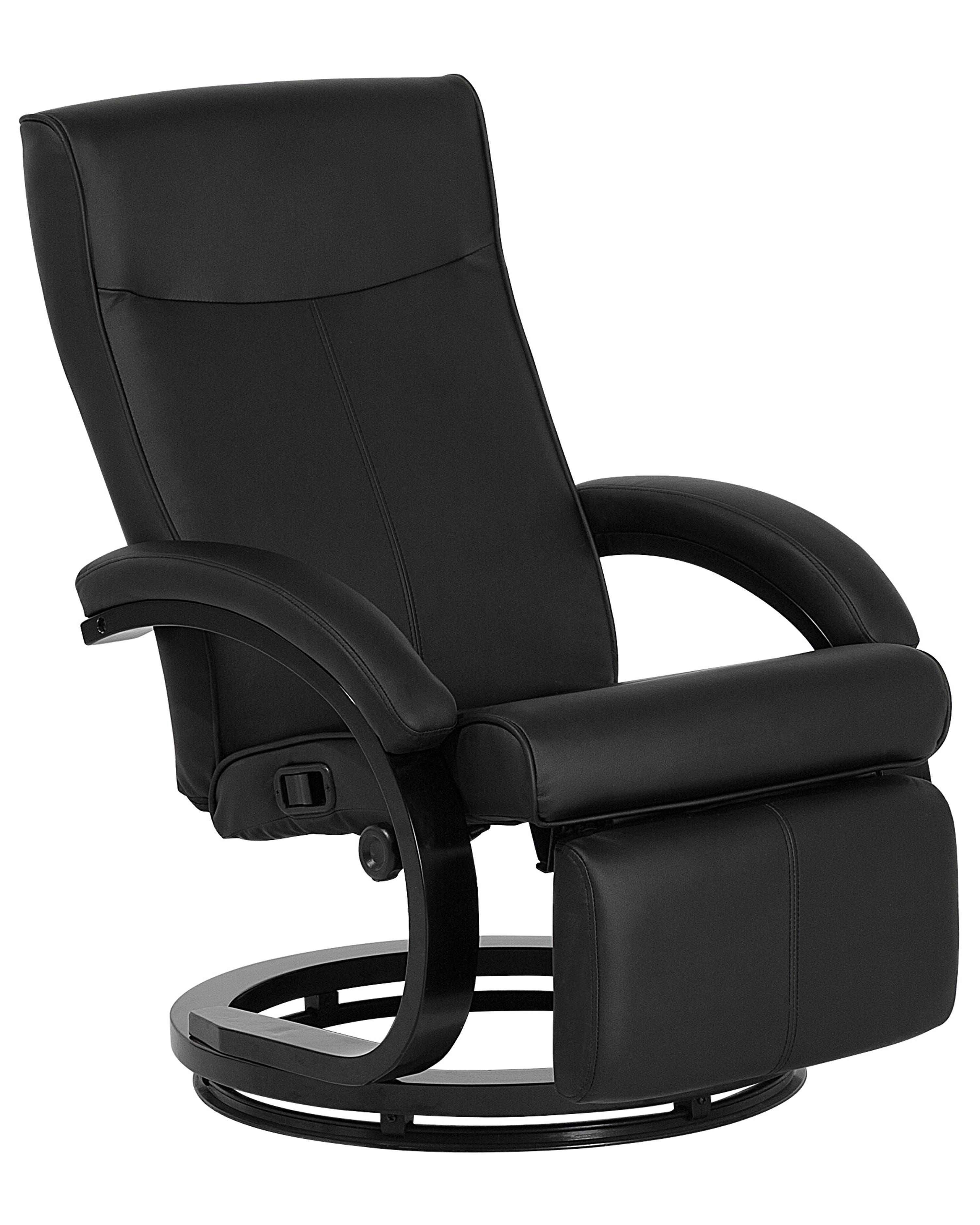 Relaxfauteuil MIGHT inclusief voetensteun Kunstleer Zwart